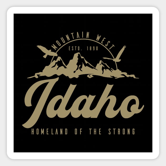 USA, Mountain states, Idaho Gold classic Magnet by NEFT PROJECT